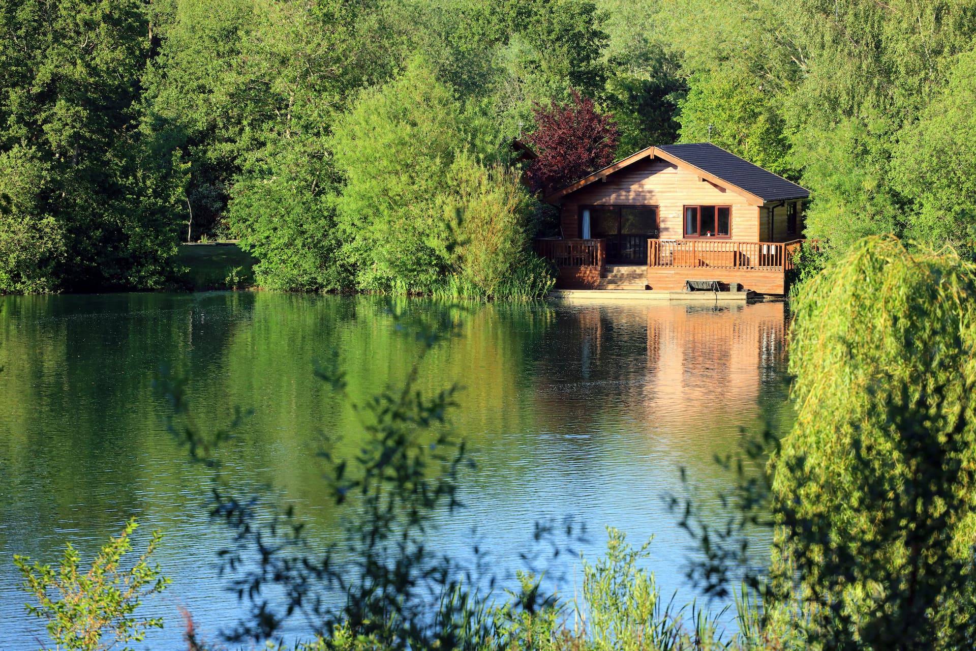 a holiday lodge by the lake